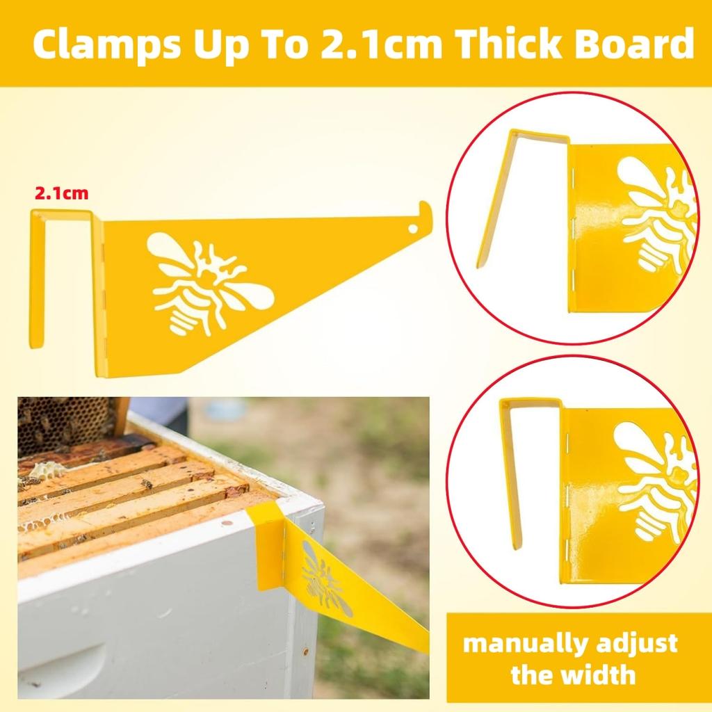 Stainless Steel Beehive Inspection Bracket Yellow Beehive Frame Holder Foldable Bee Hive Frame Grip Beekeeping Tool 2/4/10/20Pcs