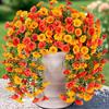1/2/3/4Pcs Fall Hanging Artificial Morning Glory UV Resistant Realistic Fake Flower Wedding Party Indoor Garden Wall Hanging Faux Flower Decoration