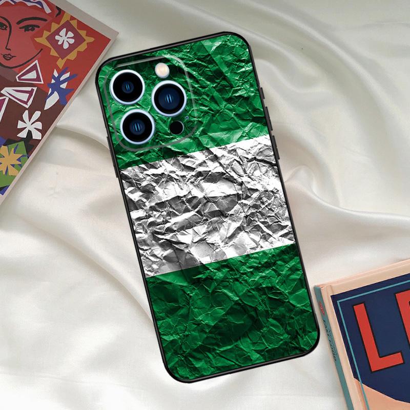 Nigerian flag Phone Case For iPhone 16 15 14 12 11 13 17 Pro Max 15 16 Plus 13 Mini 16e 17 Air Funda Cover