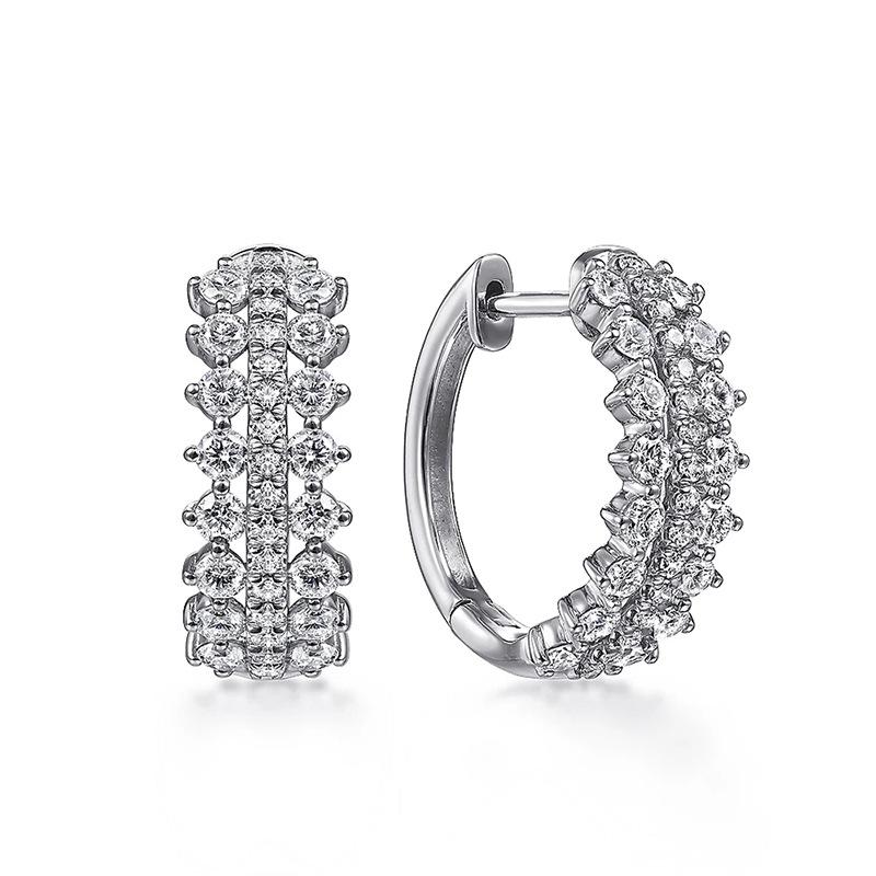 Niche Design Cold Wind Ear Buckle, Cool Girl Simple Zircon Small Earrings Earrings, Wind Earrings