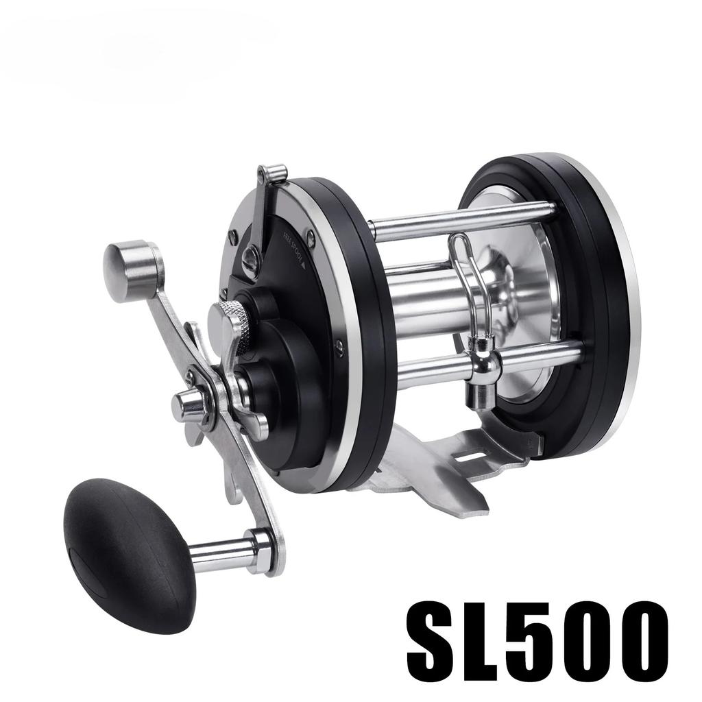 New Saltwater Fishing Reels 7+1bb Casting Sea Fishing Reel Gear Ratio 4.4:1 Spinning Reel 20-30KG Grag Trolling Reel Round Baitcasting Reel Lure Reel
