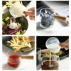 Transparent Glass Espresso Measuring Cup Wooden Handle Double Spout Practical Milk Coffee Accessory for Home