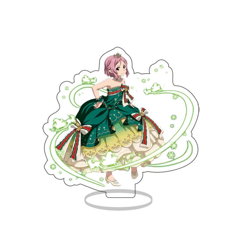 

8Cm Sword Art Online Acrylic Small Standing Brand, Tonggu And Renhe, Asna Animation Peripheral Desktop Creative Ornament 8cm*3PCS