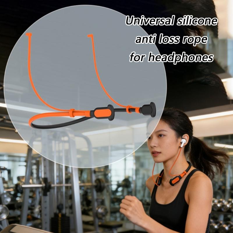 Silicone Anti Lost Lanyard for 8pin Wireless Earbuds Secure Attachment Comfortable Wear Wide Compatibility