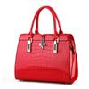 Women's One Shoulder Bag Bright Leather Crocodile Texture PU Leather Portable Women's Bag One Shoulder Diagonal Large Capacity Women's Bag