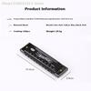 1PC 10-Hole 20-Tone Harmonica in Color C Professional Beginner Set with Case Ideal Christmas Gift for Music Lovers