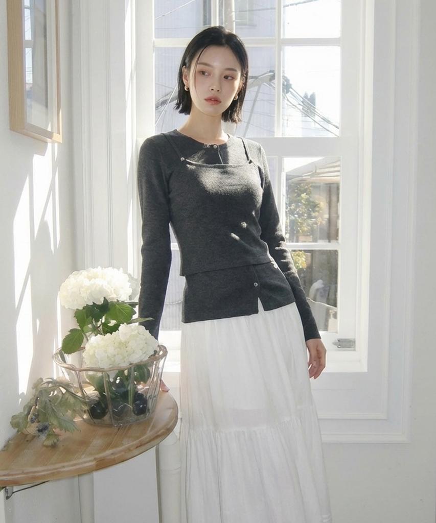Metapeo Met Daily Layered Merino Wool Blended Knit Set Cha