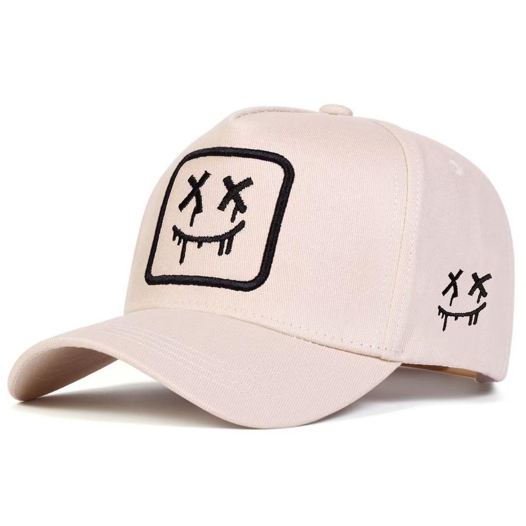 Men Cartoon Pattern Embroidered Five-sided Baseball Cap Outdoor Adjustable Sunscreen Leisure Hat Spring Autumn Travel Tourism Beach Vacation