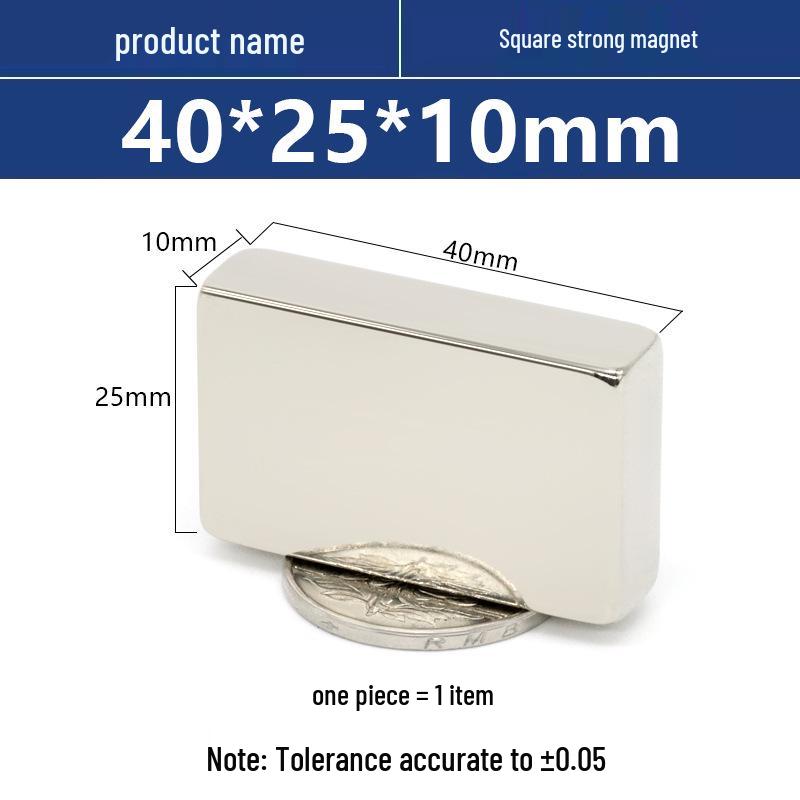 N52 40mm Neodymium Iron Boron Square Magnet Strip