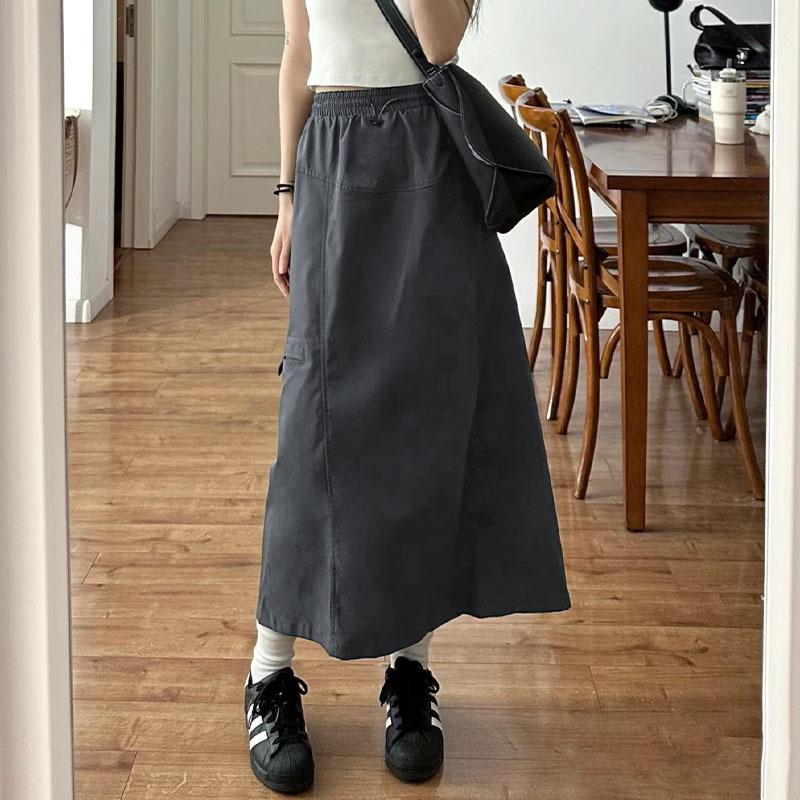 Women's Spring/Summer 2025 High-Waist Gray Bodycon Workwear Dress - Petite Mid-Length Style