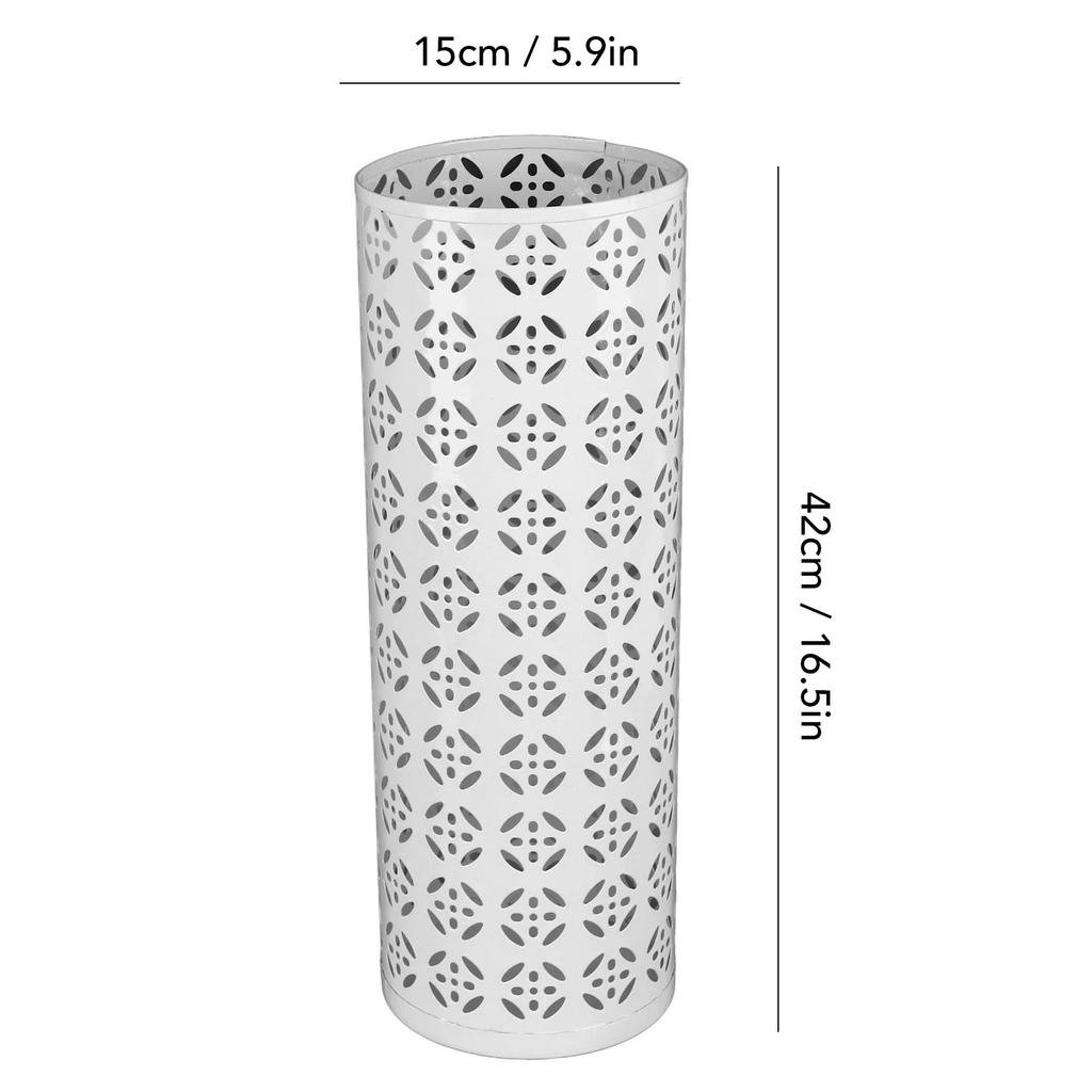 Umbrella Holder Round Rust Proof Stylish Hollow Copper Pattern Metal Umbrella Holder Bin for Home Entryway