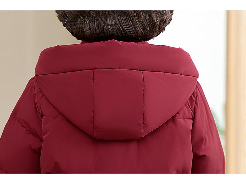 Genuine Mid-Length Women's Down Jacket - 90% White Duck Fill, Stylish for Moms and Grandmas, Thickened for Warmth