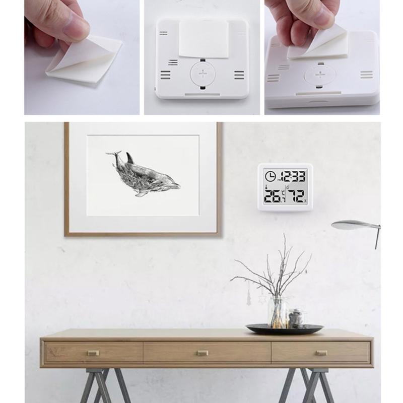 Temperature Humidity Meter Clock Temperature Format And Celsius For Home Office
