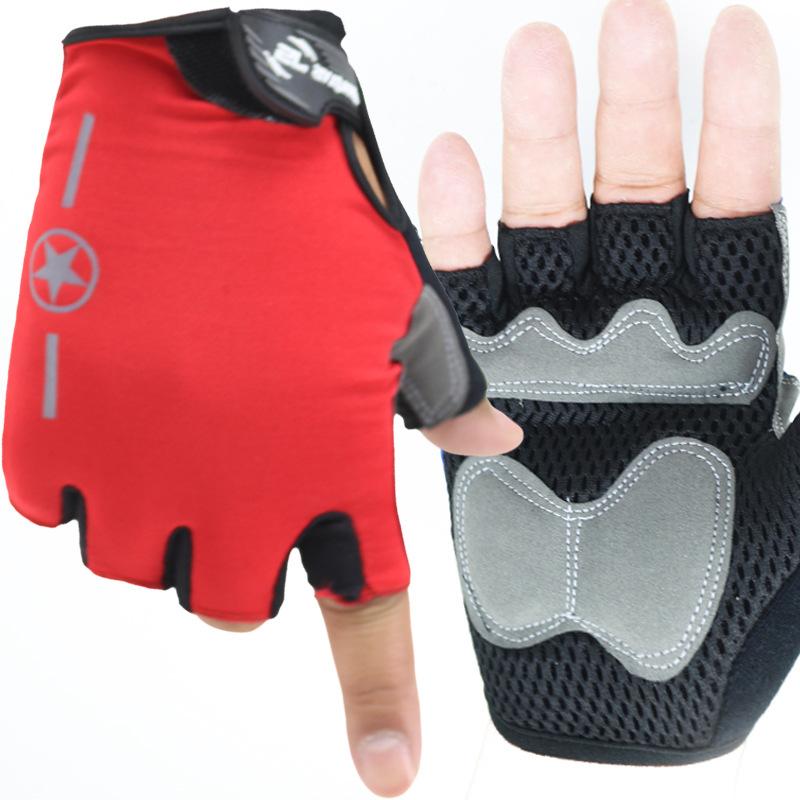 Cycling half-finger gloves, sunscreen and non-slip for men and women, summer and autumn cycling, outdoor sports, fitness training models