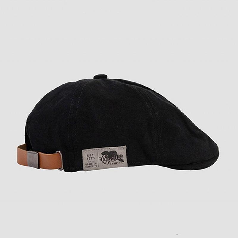 Casquettes Peaky Blinders en Coton pour Hommes Chapeaux Bérets Style Britannique Western Casquette Ivy Classique Hiver Femme Béret Vintage en Lin One Size black