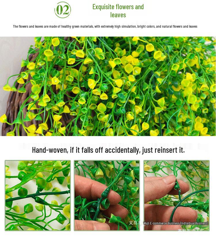 Wisteria Vine Artificial Silk Flower Wall Hanging for Indoor Decoration