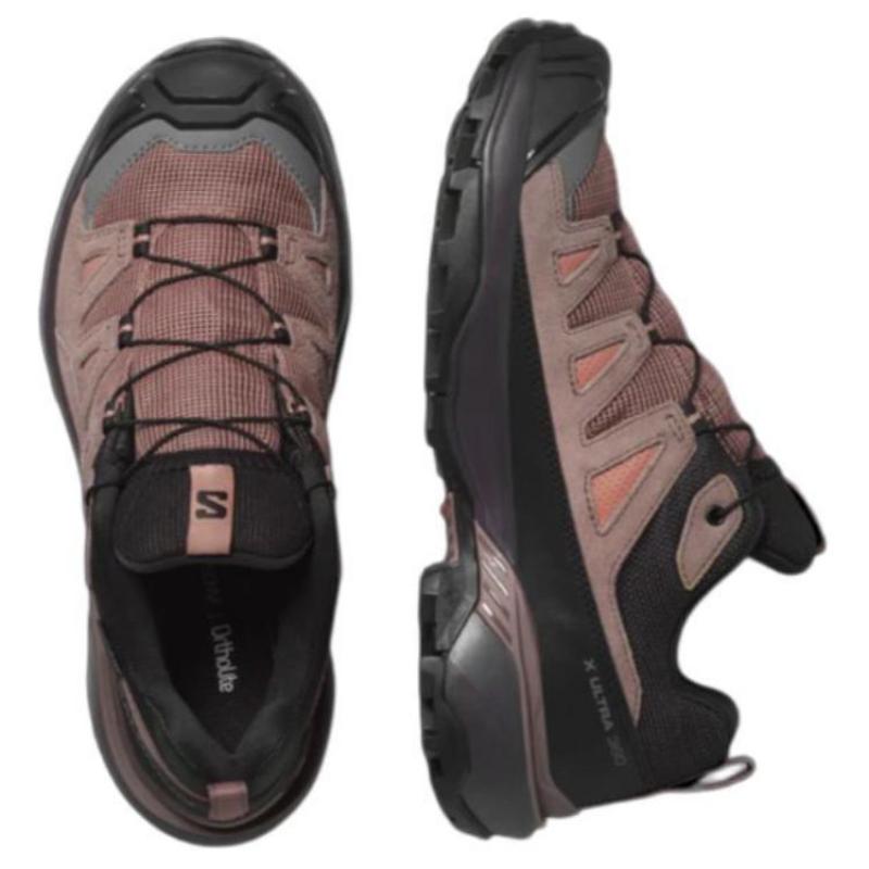 SALOMON X ULTRA 360 Anti-Slip Wear-Resistant Low-Top Trekking Shoes Women's Gray Black Sneakers L47571500