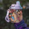 Cartoon Capybara Water Bottle 600ML Student Water Bottle Portable Double Drinking Cup  Summer