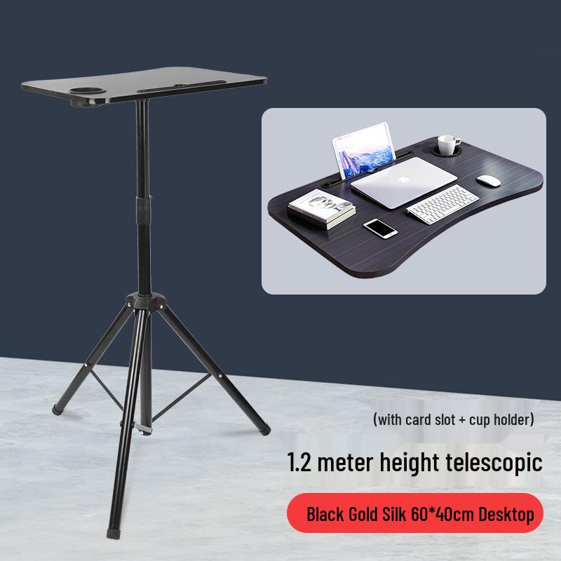 Adjustable Laptop Floor Stand and Desk Holder with Rotating Liftable Bracket