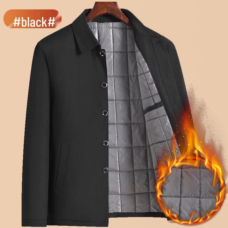 

Men s Thickened Cotton Jacket for Seniors - Autumn/Winter Style for Ages 60+ 2XL (125-145 lbs)