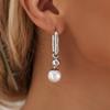 Dagelijks Dragen Imitatie Parel 1 Paar Geometrische Oorbellen Vrouwen Mode Hanger Eenvoudige Holle Oorbel U-vormig Persoonlijkheid Accessoires