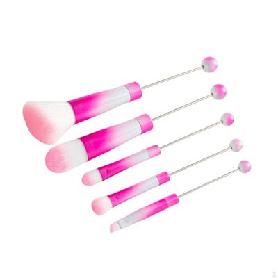 5 Pieces Beaded Eyeshadow Brush Beauty Tool DIY Professional Make Up Kits Cosmetic
