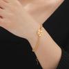 Pentacle Couple Bracelet on Hand for Women Men Stainless Steel Star Pentagram Jewelry Gold Box Chain Bracelets Gift
