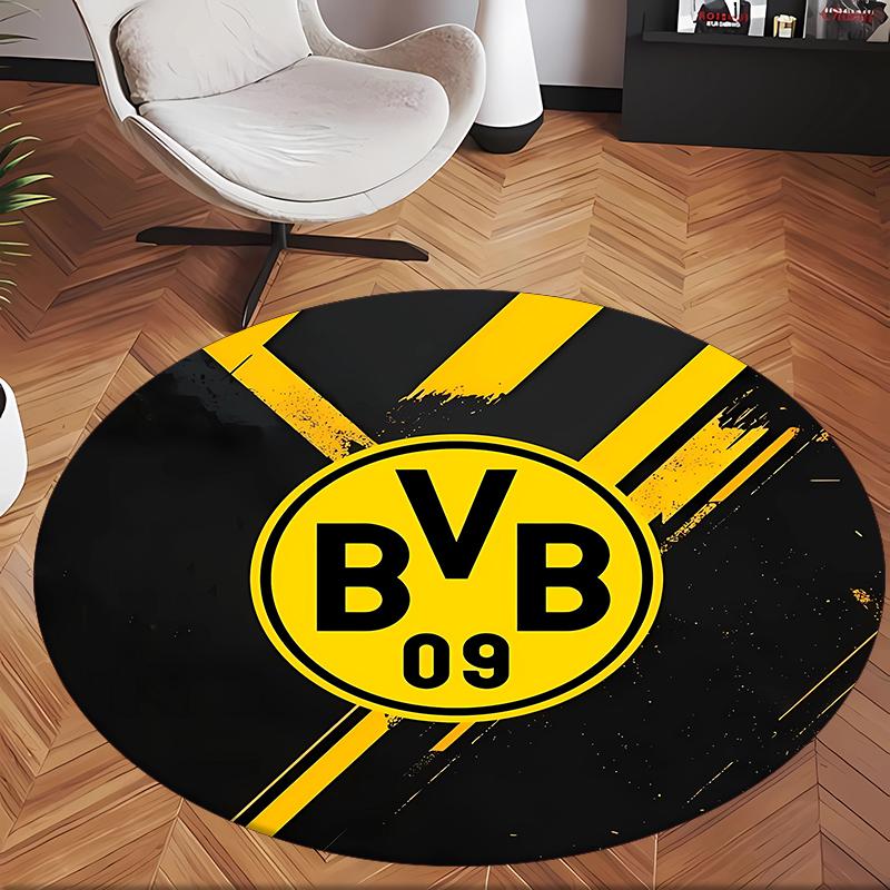 Bvb (1) Round Office Rug Decorative Floor Rug for Office Bedroom Living Room and Home Space