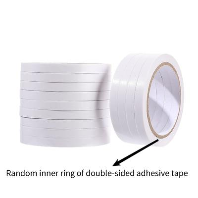 10 Rolls Transparent Double-Sided Tape - Strong Adhesive, Waterproof & Durable, Easy To Tear, Ideal for DIY Crafts, Home Decor