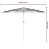 VidaXL Parasol de jardin avec mât en acier marron 268x268x226 cm 4005101
