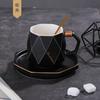 Creative ceramic cups and saucers luxury coffee cups set mugs Phnom Penh tray with spoon coffee cup