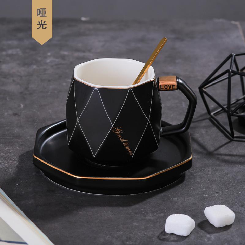 

Creative ceramic cups and saucers luxury coffee cups set mugs Phnom Penh tray with spoon coffee cup