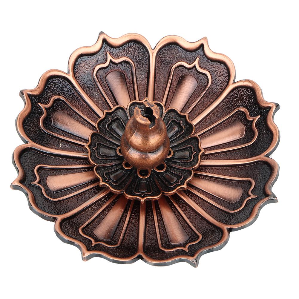 

Мини-подставка для благовоний из медного сплава в форме цветка, держатель для украшения дома(Красная бронза)