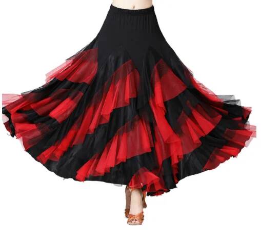 

Flamenco Dancing Costume 1pcs/lot Women Waltz Ballroom Dance Skirt Classical Big Swing Spanish long Skirt One Size