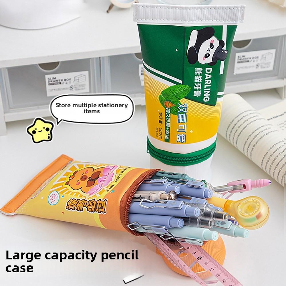 Simulation Toothpaste Stationery Bag Large Capacity Toothpaste Pencil Case Toothpaste Pen Bag  Kids