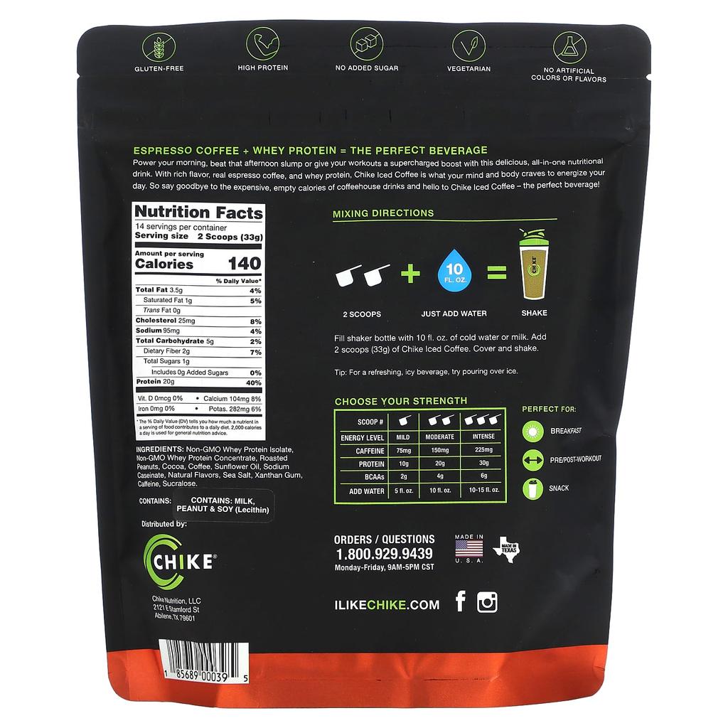 High Protein Iced Coffee, Chocolate Peanut Butter, 462G(16.3Oz)