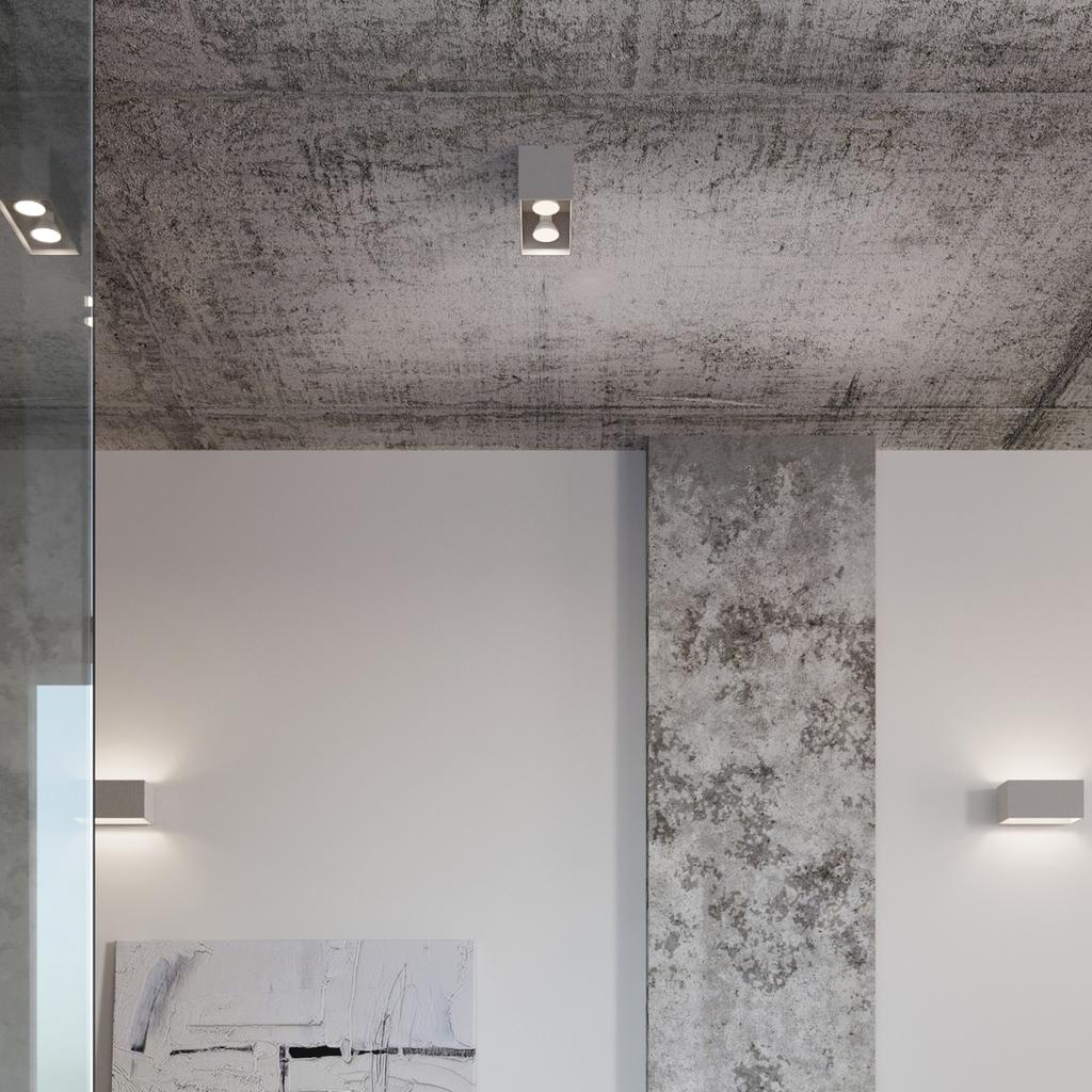 Quad maxi ceiling lamp gray