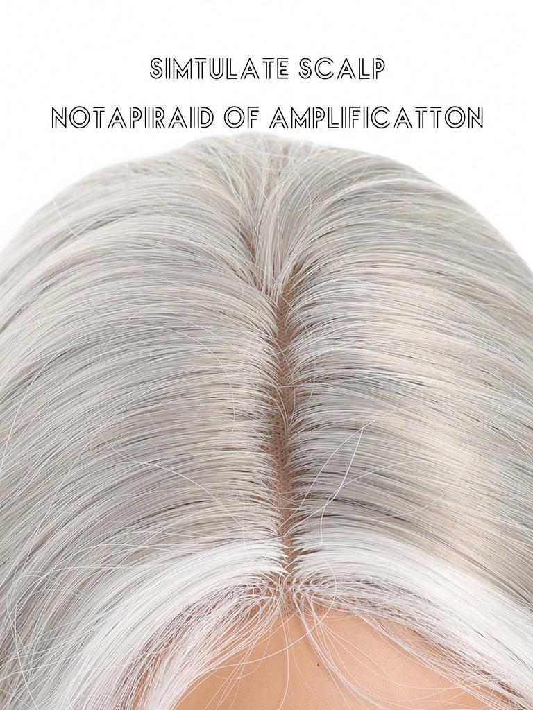 28 Inch Big Wavy Light Grey Wigs For Women Heat Resistant Fiber Wigs Beginners Friendly Wigs Perfort For Parties Halloween Christmas And Daily Use