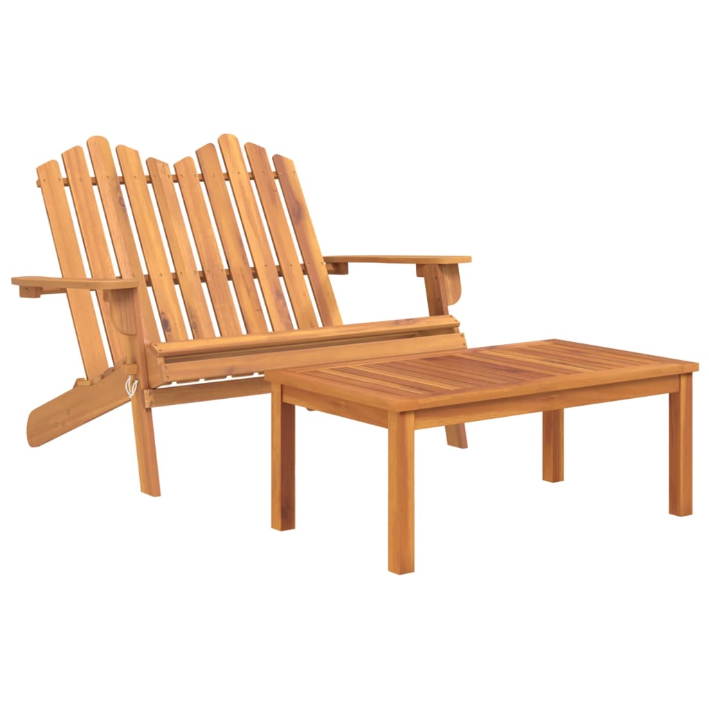 5 piece Garden Lounge Set Adirondack Solid Wood Acacia