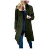 2023 Autumn/Winter Plus Size European Long Wool Women's Coat with 3-Button Closure, Available in Multiple Colors.