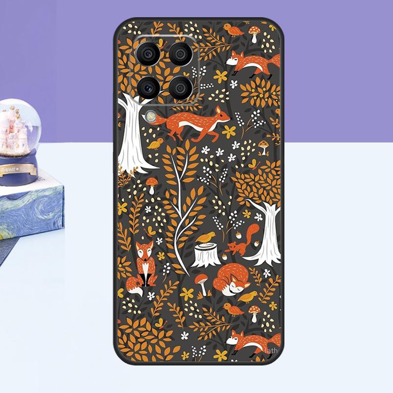 Autumn Leaves Fall Fox Case For Samsung Galaxy M31 M51 M32 M52 M12 M13 M23 M33 M53 M14 M34 M54 M30s M31s M20 Cover