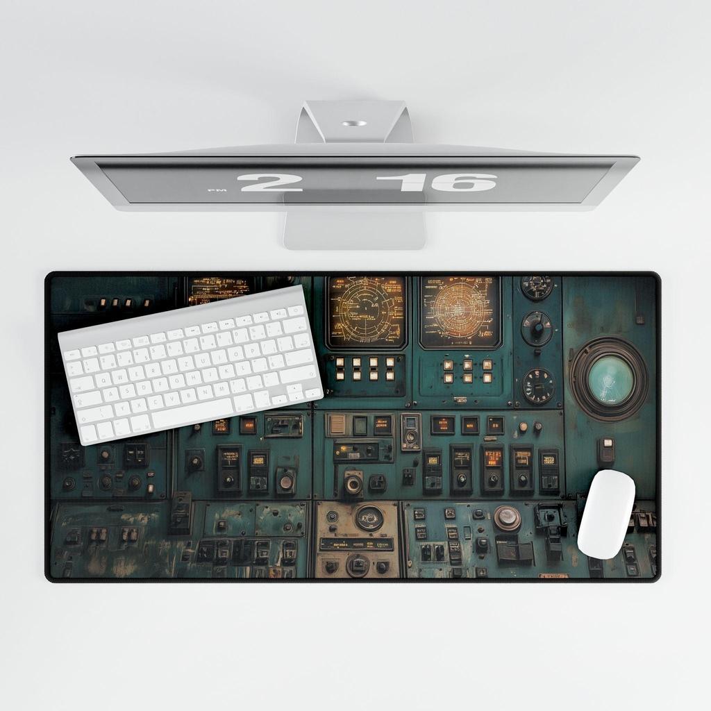 Space Ship Control Panel Desk Mat Mousepad Mouse Office Mouse Pad Desk Mats Desk Decor Laptop Accessories Non Slip Gaming