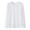 Men Long Sleeve T-Shirt Crew Neck Loose Fit Cotton Base Shirt Solid Color Casual Tee Shirt for Spring Autumn Casual Wear