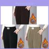 Casual Womens Thick Fleece Pants With High Waist And Pockets For Winter Comfort