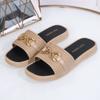 New Women's Thick Anti Slip Cold Slippers Summer Internet Celebrity Home and Outdoor Wear One Line Drag