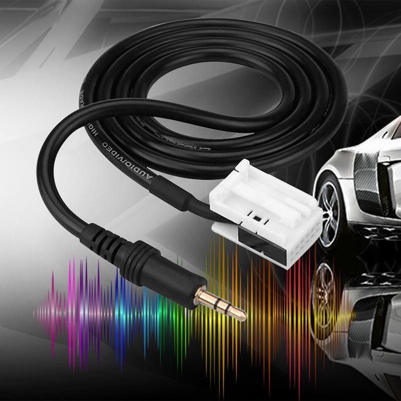 3.5mm Male AUX Stereo Audio MP3 Player Input Adapter Cable for Peugeot 307 408##