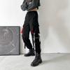 2024 Spring Autumn Harem Casual Women's Pants Streetwear Cotton Ribbons Joggers Ankle Length Cargo Pants For Girls