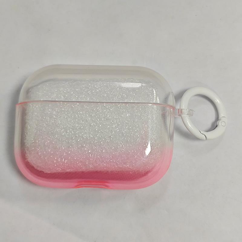 Simple pink gradual change transparent TPU protective case for AirPods 1/1/1, suitable for AirPods Pro