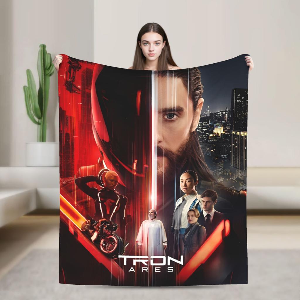 TRON Ares Lightcycle Dillinger Systems Blanket Fleece Printed MCP Movie Multi-function Warm Throw Blankets for Bedspread
