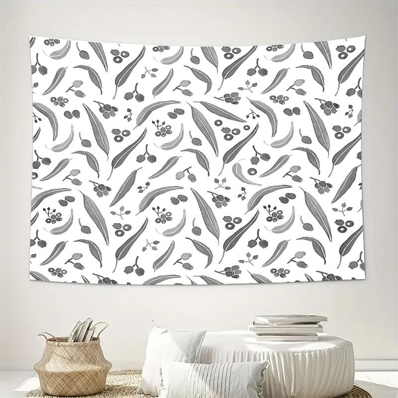 Bohemian Tapestry Wall Hanging Eucalyptus Tree Pattern Decor Nature Aesthetic Room Decor Dorm Room Tapestry Botanical Wall Art M